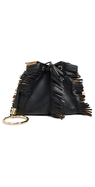 Ulla Johnson Adria Pleated Wave Pochette Noir Fringe