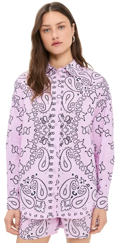 Essentiel Antwerp Histende Printed Shirt Combo1 Pure Pink