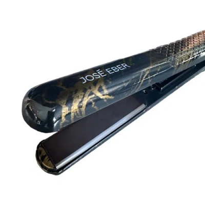 Jose Eber 100% Pure Ceramic Flat Iron Black Marble, 1.25" Plates, Ionic Tech