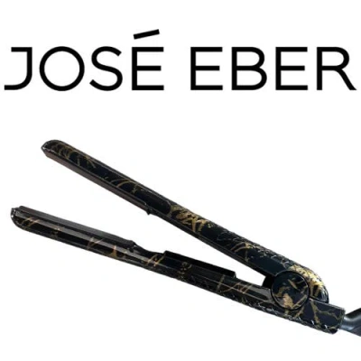 Jose Eber 100% Pure Ceramic Flat Iron Black Marble, 1.25" Plates, Ionic Tech