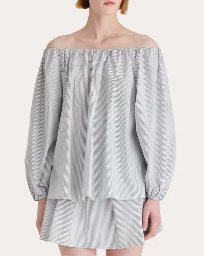Merlette Kaiya Cotton-blend Dress In Blue
