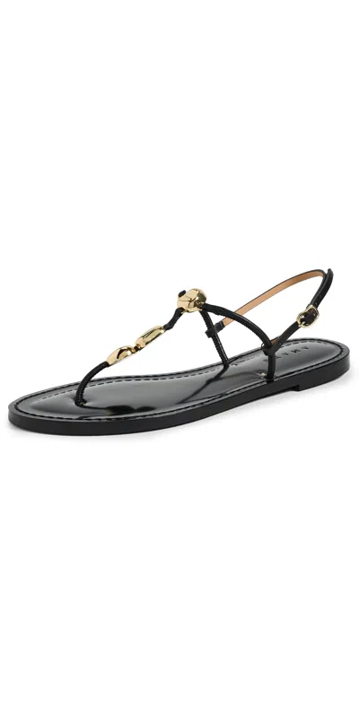 Amanu The Nairobi Sandals Black 001 In Animal Print
