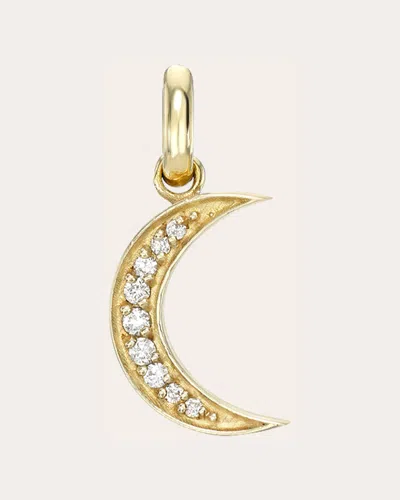 Zoe Lev Women's 14k Gold Diamond Moon Pendant