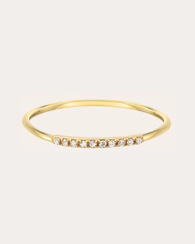 Zoe Lev Women's 14k Gold Diamond Segment Ring