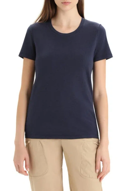 Icebreaker Central Merino Blend T-shirt In Blue