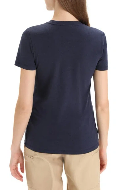 Icebreaker Central Merino Blend T-shirt In Blue