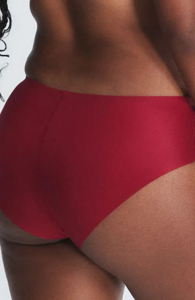 Savage X Fenty Microfiber No-show Hipster Briefs In Red