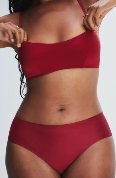 Savage X Fenty Microfiber No-show Hipster Briefs In Red