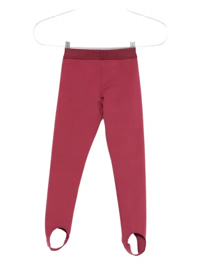 Versace Stirrup-leg Trousers In Burgundy