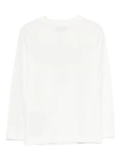 Moschino Teddy-print Long-sleeve Top In White