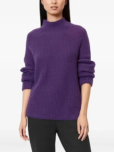 Marc O'polo Roll Neck Textured Sweater In Purple