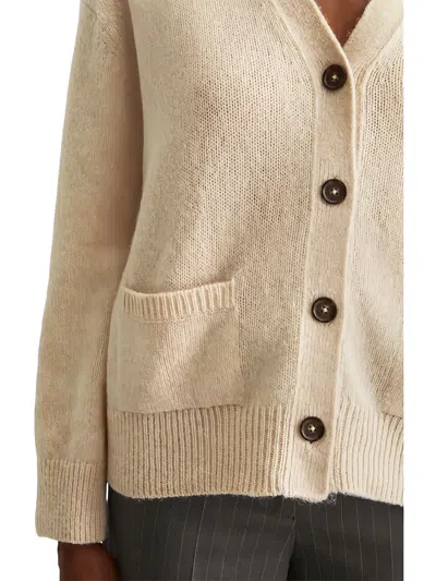 Marc O'polo Button-front V-neck Cardigan In Brown