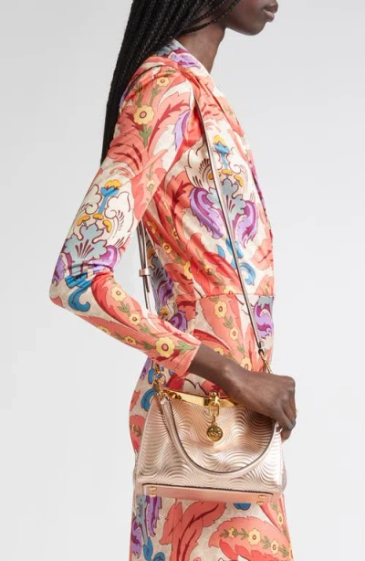 Etro Small Vela Metallic Leather Shoulder Bag