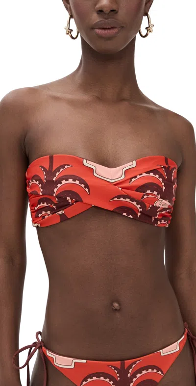 Johanna Ortiz Printed Bikini Top