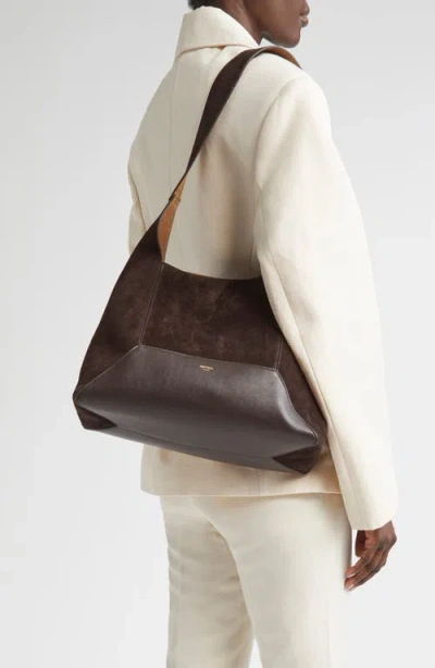 Jimmy Choo Medium Diamond Suede Leather Shoulder Bag