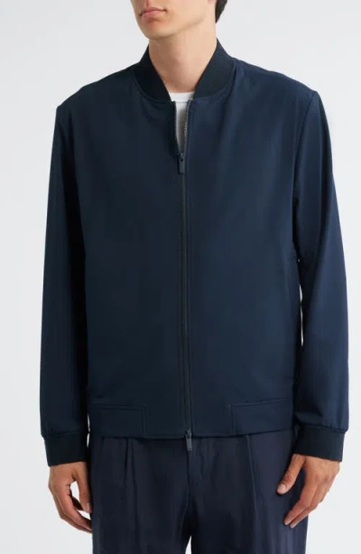 Hugo Boss Boss Hanry Slim Fit Bomber Jacket In Blue