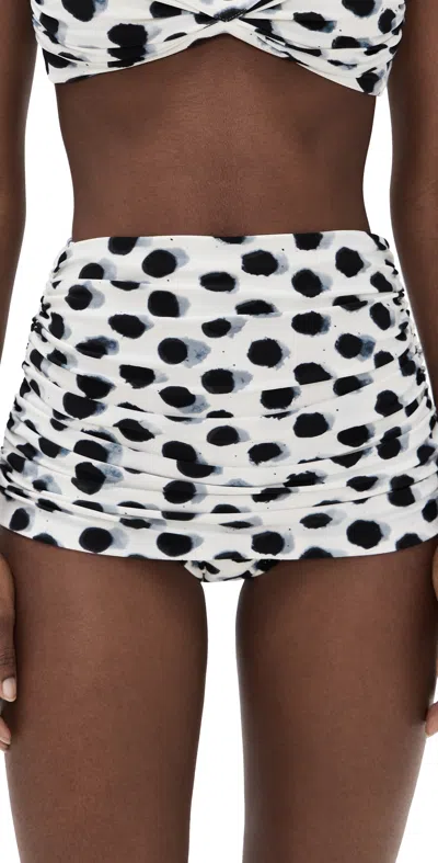 Norma Kamali Bill Swim Bottoms Paint Dots In Multi