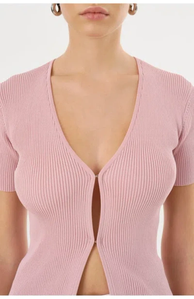 Lamarque Aurelie Rib Knit Short Sleeve Top
