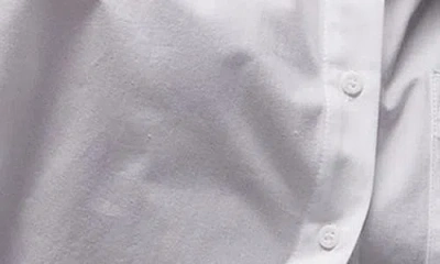Topshop Oversize Cotton Button-up Shirt In White