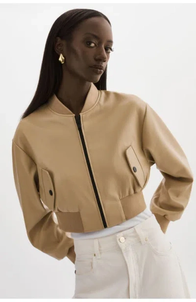 Lamarque Evelin | Faux Leather Cropped Bomber