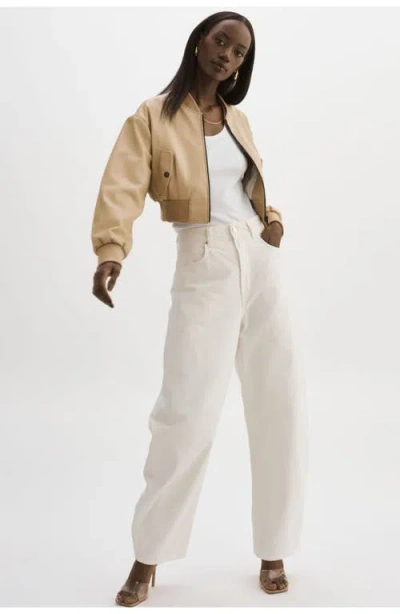 Lamarque Evelin | Faux Leather Cropped Bomber