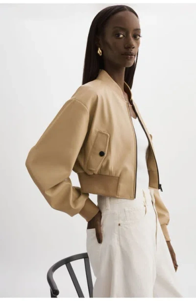 Lamarque Evelin | Faux Leather Cropped Bomber