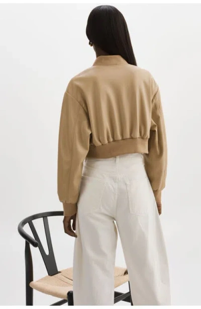 Lamarque Evelin | Faux Leather Cropped Bomber