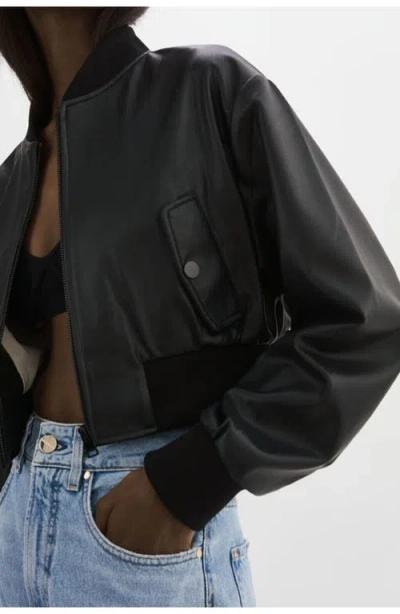 Lamarque Evelin Faux-leather Bomber Jacket