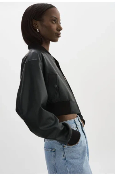 Lamarque Evelin Faux-leather Bomber Jacket