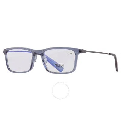 Tumi Reading Rectangular Men's Eyeglasses Vtu800 Nav 53 +1.50