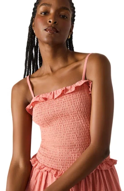 Steve Madden Nash Tiered Cotton Sundress In Pink