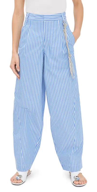 Essentiel Antwerp Hoek Barrel Leg Pants Combo1 Lake Blue In Multi