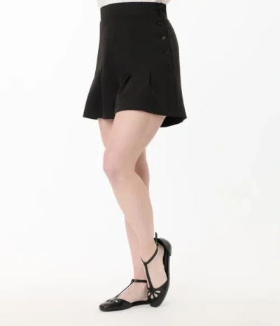 Unique Vintage Joyce Shorts In Black