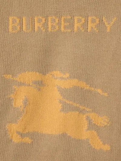Burberry Wool And Cashmere Sweater With Ekd Knitwear Brown In Neutral