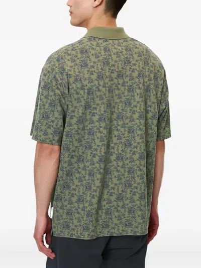 Marc O'polo Floral-print Polo Shirt In Green