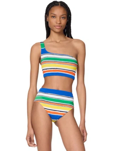 Kate Spade New York One Shoulder Bra Top In Multi
