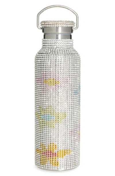 Collina Strada Crystal Embellished Insulated Water Bottle In Gray