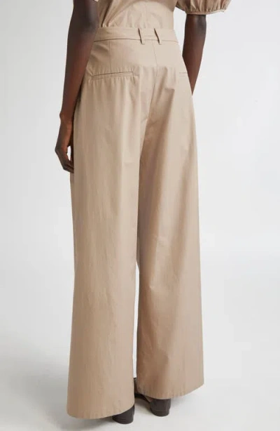 Max Mara Nora Wide Leg Pants In Nude