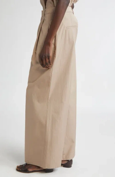 Max Mara Nora Wide Leg Pants In Nude