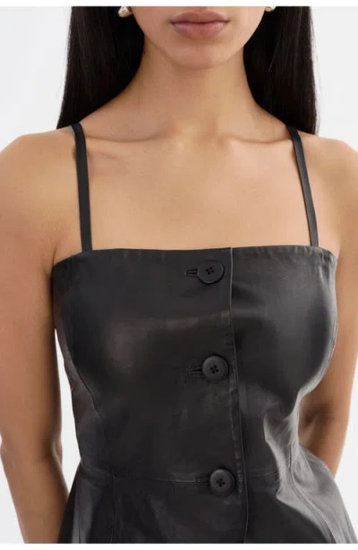 Lamarque Leather Bustier Top