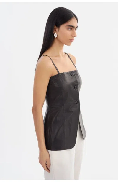 Lamarque Leather Bustier Top