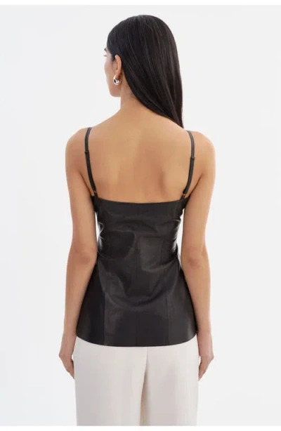 Lamarque Leather Bustier Top