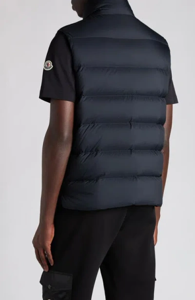 Moncler Tibb Water Repellent Down Puffer Vest In Blue