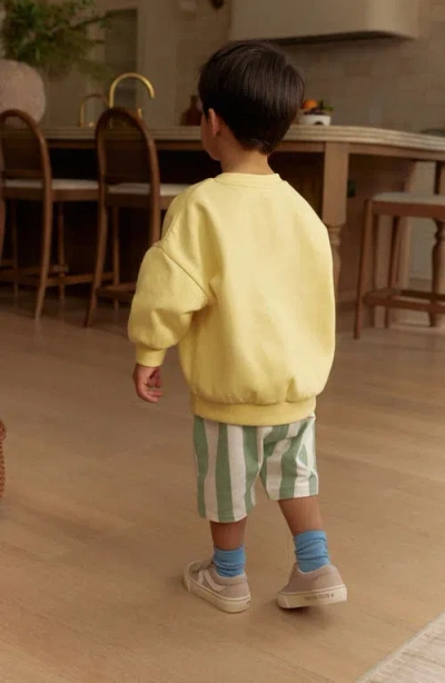 Next Kids' Lion Sweatshirt & Stripe Shorts Set In Yellow