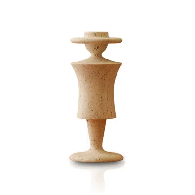 Marleth Neutrals Male Silhouette Travertine Sculpture, Beige Stone