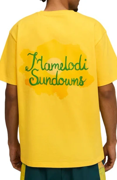 Puma X Kidsuper Msfc Cotton Graphic T-shirt In Yellow