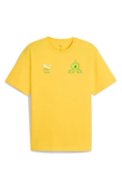Puma X Kidsuper Msfc Cotton Graphic T-shirt In Yellow