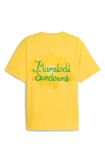 Puma X Kidsuper Msfc Cotton Graphic T-shirt In Yellow