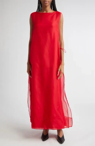 Altuzarra Jools Silk Organza Gown In Red
