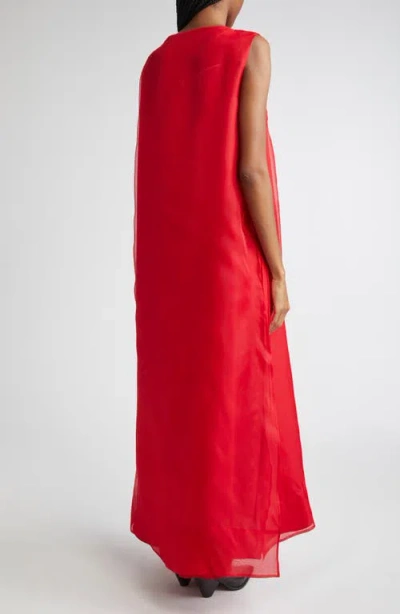 Altuzarra Jools Silk Organza Gown In Red